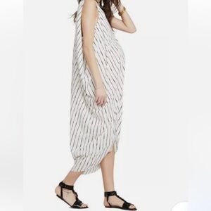 Elegant Striped White Dress